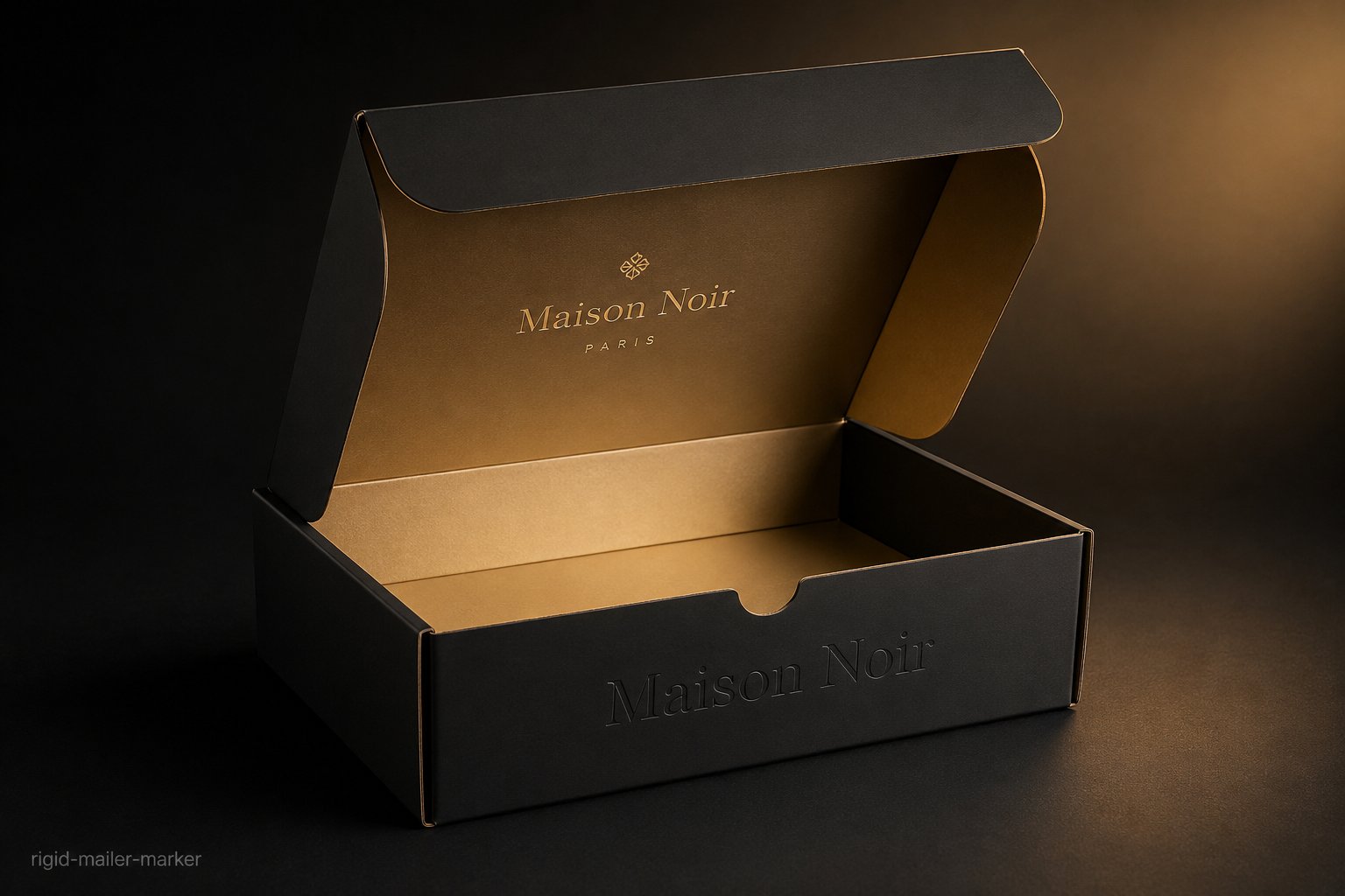 Foil-accented rigid mailer box built for shipping subscription products directly to customers